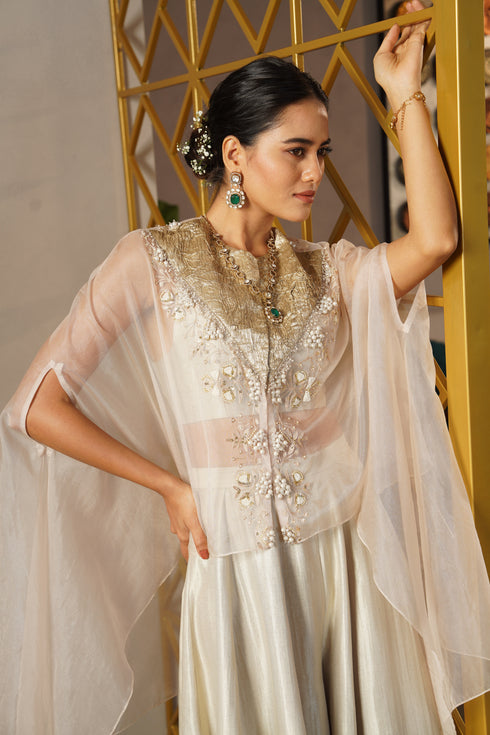 Cape with sharara